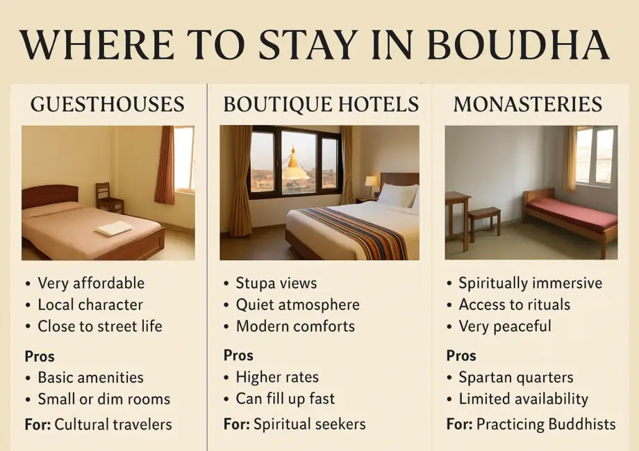 Where to Stay in Boudha: Guesthouses vs Boutique Hotels vs Monasteries